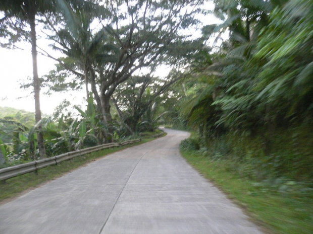 concrete road in cross country