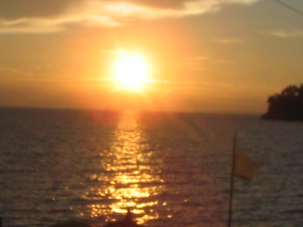 sunset view spring pool