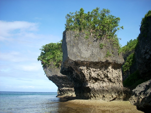 Rocky west coast of Higatangan Isl.